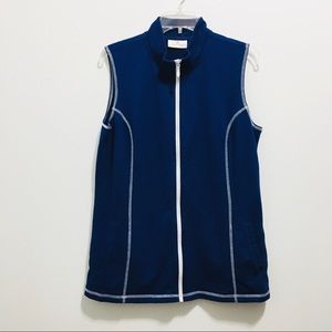 Quacker Factory Women’s Sleeveless Navy Blue Jacket Vest